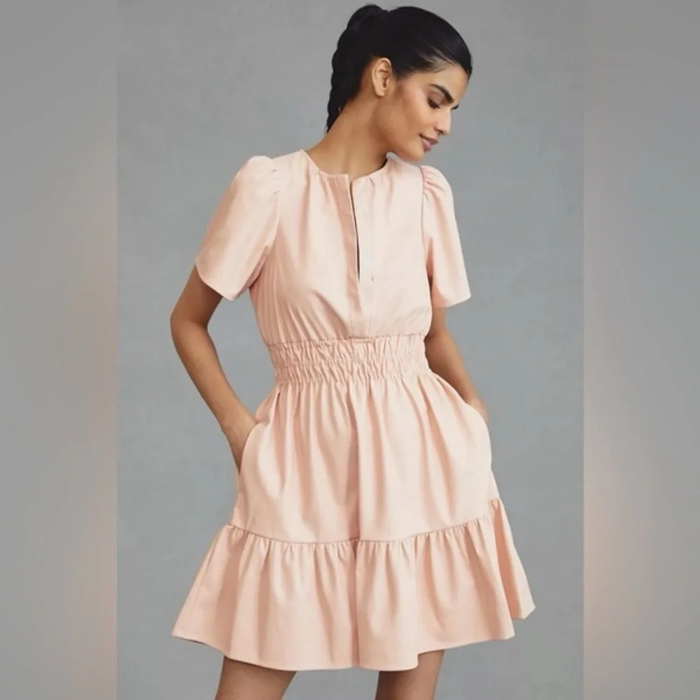 Anthropologie‎ The Somerset Vegan Leather Mini Dress